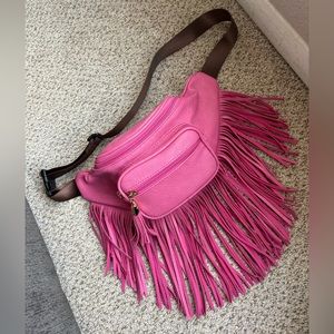 Pink Fringe Belt Bag 🩷